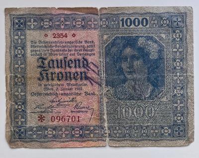 1000 Kronen 1922 - Rakousko