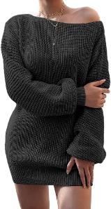 AVONDII - módní dlouhý svetr mini šaty vel. L