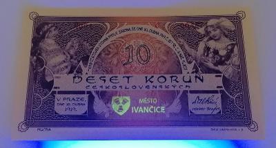 Nevydaná 10 koruna 1919/2022 Ivančice Mucha STC UNC