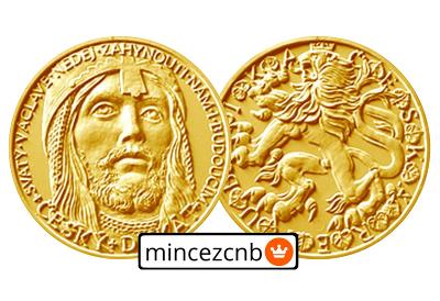 Zlatá mince ČNB Jednodukát Svatý Václav 2024