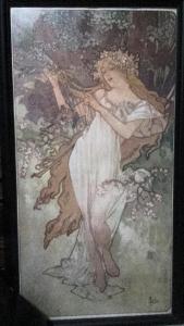 Alfons Mucha - plakát Roční doby JARO 1896