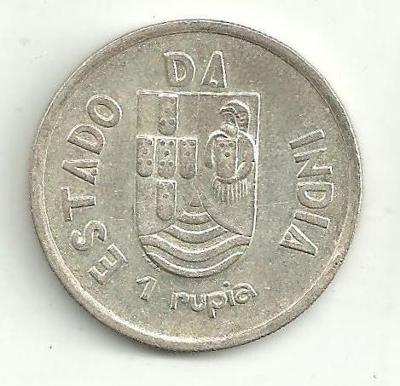 1 Rupie Portugalská Indie 1935  stříbro