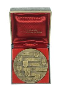 ČSSR, AE medaile Československá obchodní banka, průměr  70mm,  1975