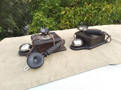 ☛☏ Dva starožitné domovní telefony ☏☚