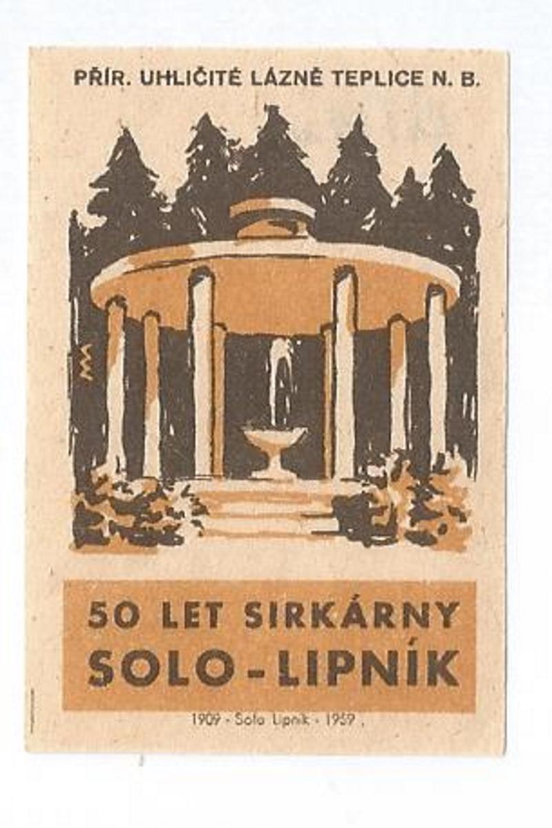 K.č. 2- 1713c 50 rokov sirkárne Solo Lipník 1959 - Zberateľstvo