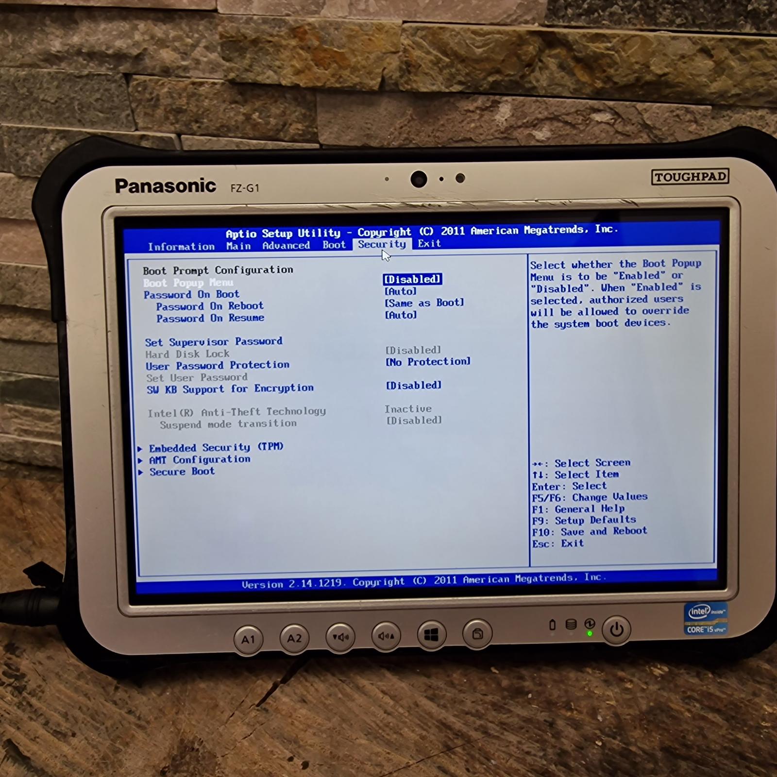 ToughPad Panasonic FZ-G1 - Funkční, displej ok / i5-3437U, 4GB - Tablety a čtečky e-knih