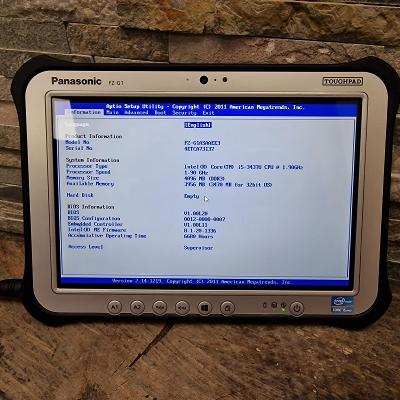 ToughPad Panasonic FZ-G1 - Funkční, prasklé sklo / i5-3437U, 4GB