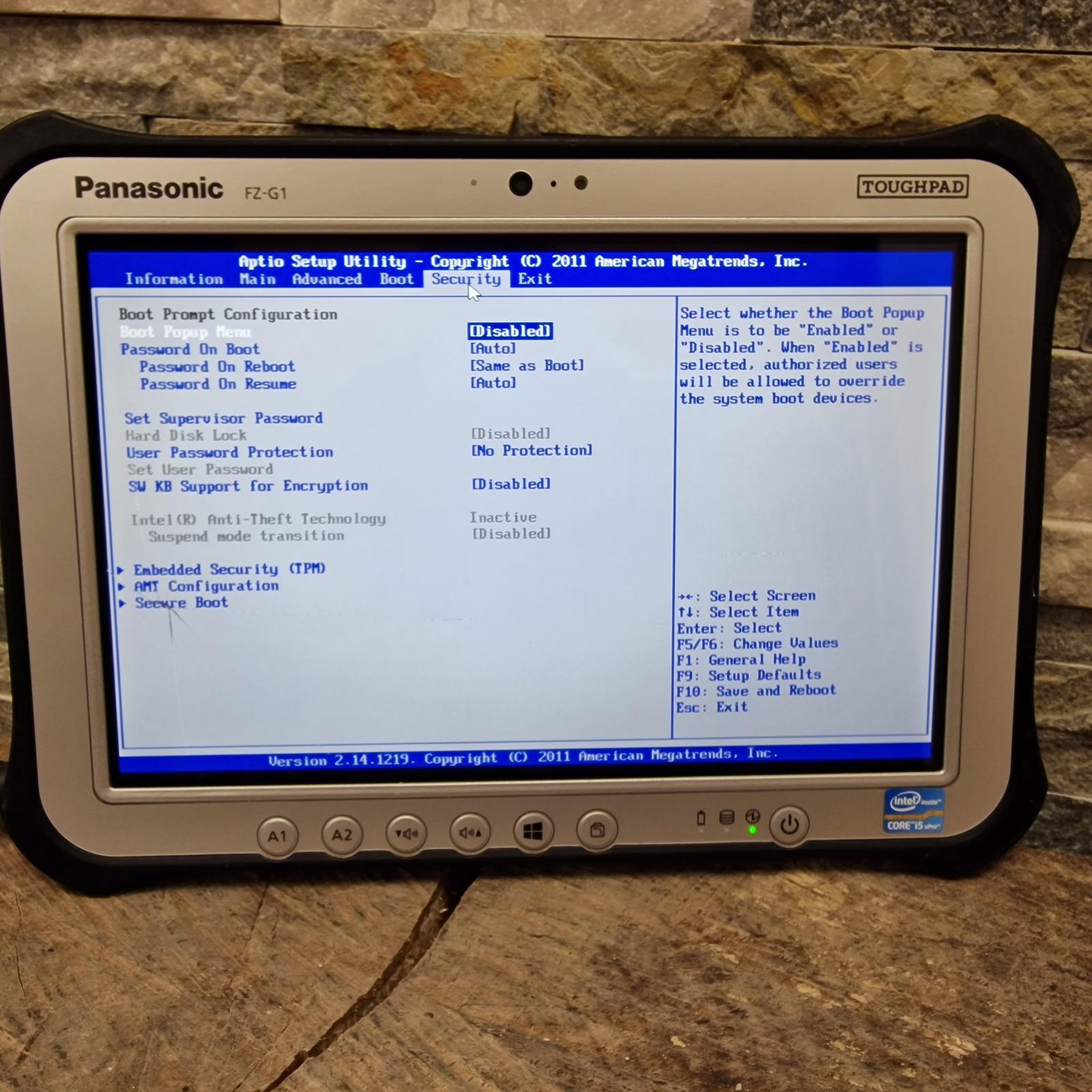 ToughPad Panasonic FZ-G1 - Funkční, prasklé sklo / i5-3437U, 4GB - Tablety a čtečky e-knih