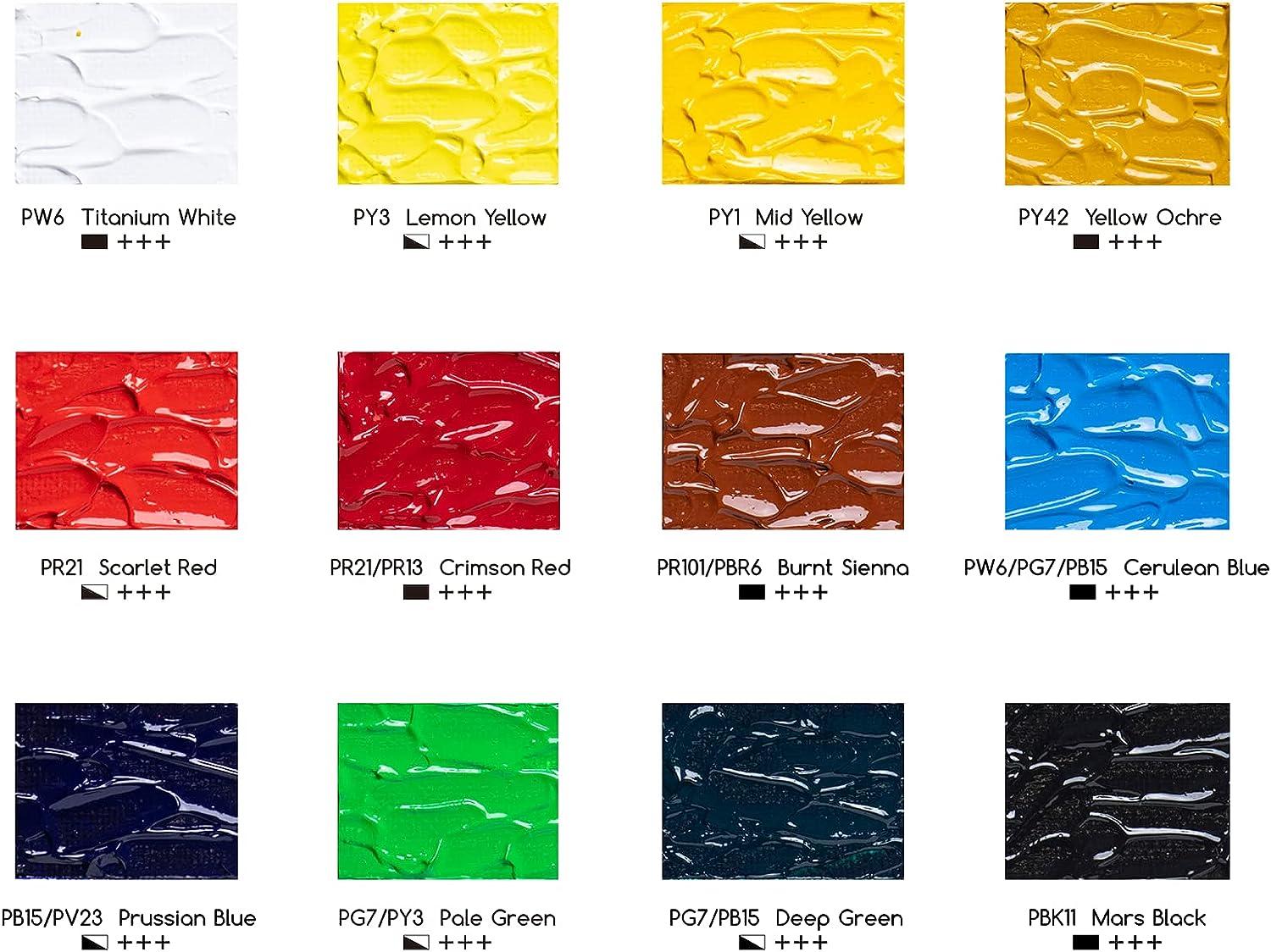 Sada akrylových barev MEEDEN artist 12ks 22ml/ od 1kč |151| - Děti