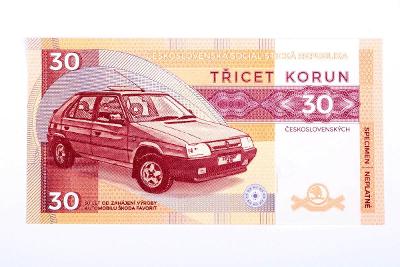 30 korun Favorit 2018 Gábriš Č. 1 A00062F UNC