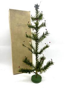 Retro péřový vánoční stromeček 50cm vysoký 