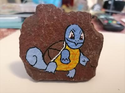 Pokémon - malovaný kamínek domací výroby - Squirtle