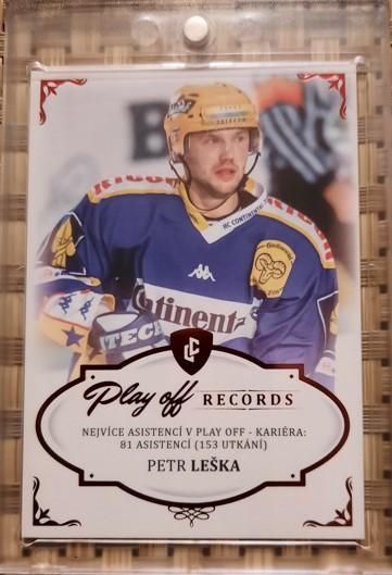 PETR LEŠKA LEGENDARY CARDS RECORDS  PLAY OFF  RED /10