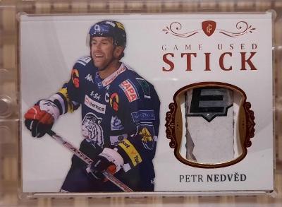 PETR NEDVĚD LEGENDARY CARDS RECORDS  GAME USED STICK RED /10