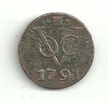 1 Duit Holandská Východní Indie 1791 Utrecht ( KM 111.1)