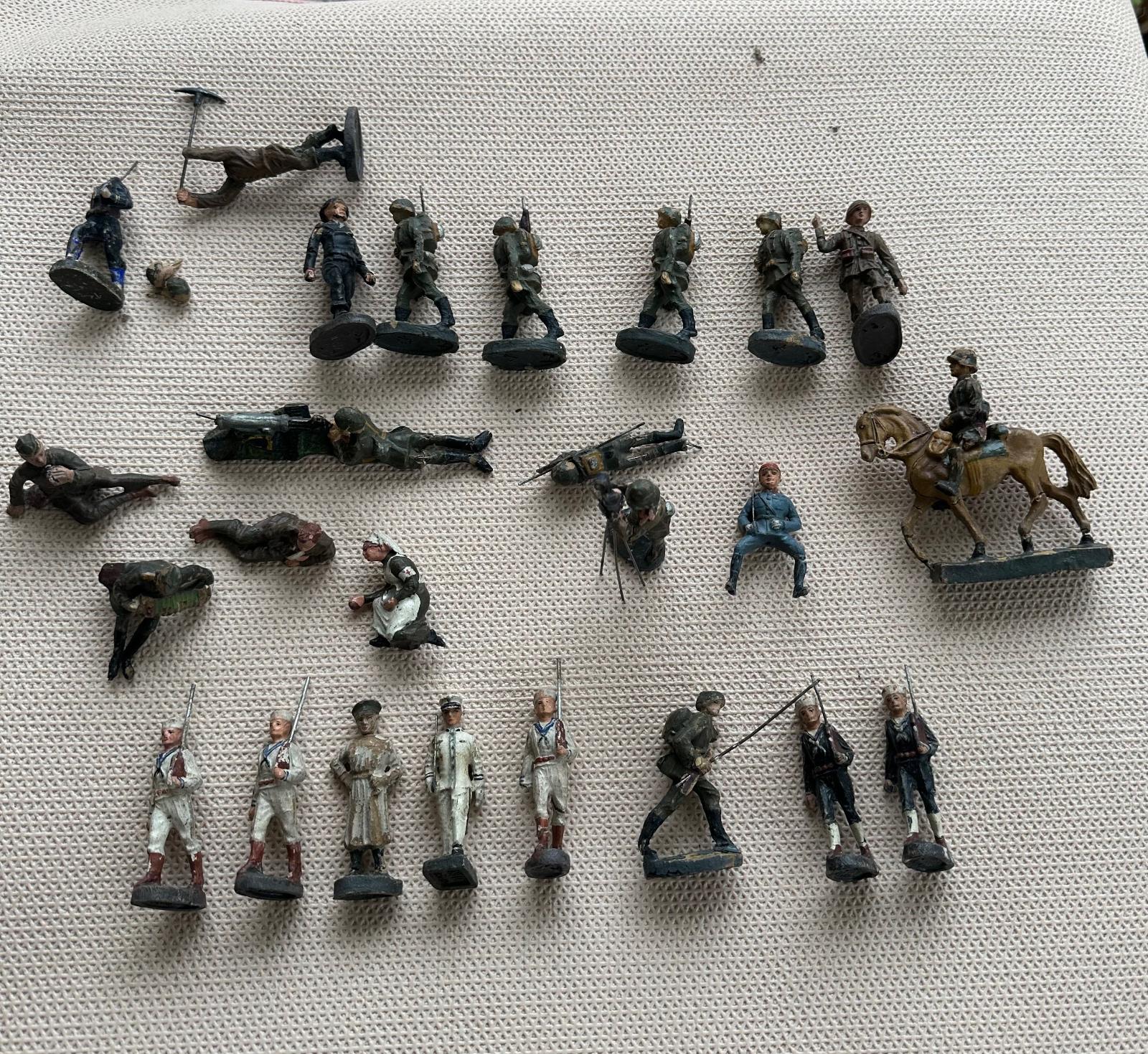 Zbierka vojačika vojačik Durolin Elastolin Lineol staré hračky - Starožitnosti a umenie