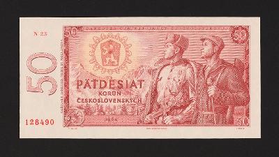 ČESKOSLOVENSKO - 50 koruna, 1964 - serie N 23  -  stav UNC