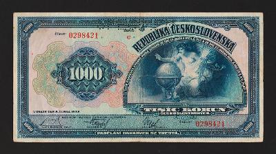 1000 korun,1932 - serie C - SPECIMEN - stav 2