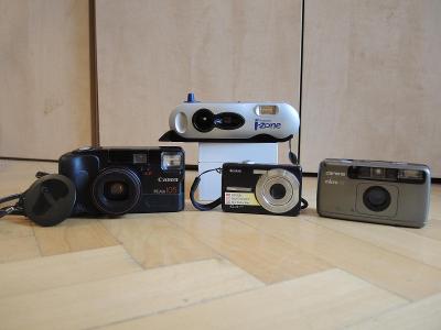 Konvolut - analogové fotoaparáty - Canon, Polaroid, Kodak, na ND, č.5