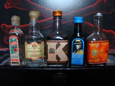 Alkoholové miniaturky - 10 kusů