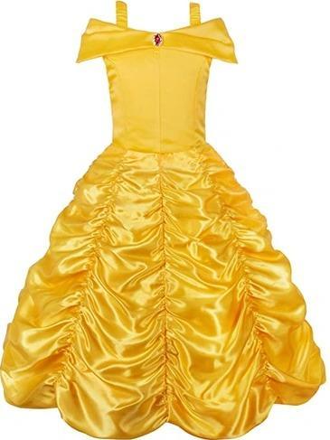 Princeznovské šaty / 6-7 let / vel.110 / žluté/ Od 1Kč |055|