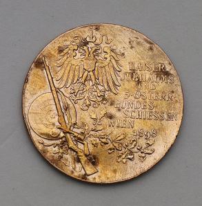 AE Medaile 1898 FJ I. - Jubilejní Střelby Vídeň - Velmi Vzácné!