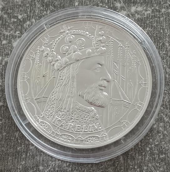 Strieborná medaila Karol IV. - Numizmatika