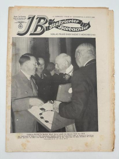 M_N ČASOPIS JB ILLUSTRIERTE BEOBACHTER, ČÍSLO 32, 6. SRPEN 1936 - Vojenské sběratelské předměty