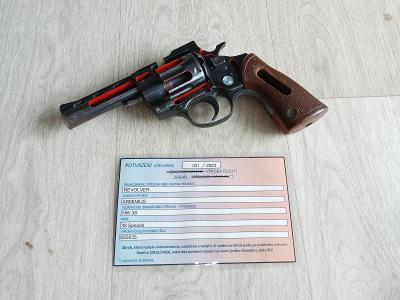 Revolver ARMINIUS .38 special, výukový řez zbraně, školní řez