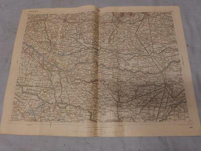 Původní stará válečná mapa R-U - ROVIGO
