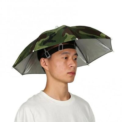 Maskovací deštník na hlavu