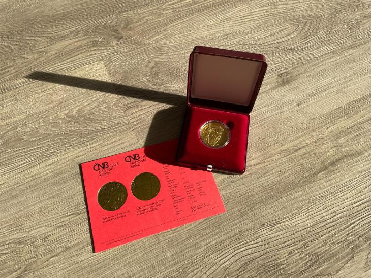 Zlatá mince ČNB 10000 Kč 1100. výročí úmrtí kněžny Ludmily "BK" - Numismatika