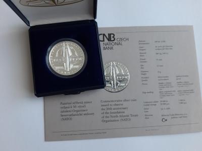 Pamätná strieborná minca NATO 1999 PROOF
