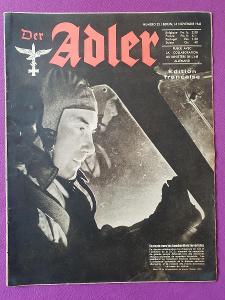 DER ADLER, Numéro 23, Berlin, 16 Novembre 1943, francouzská edice, 1Kč