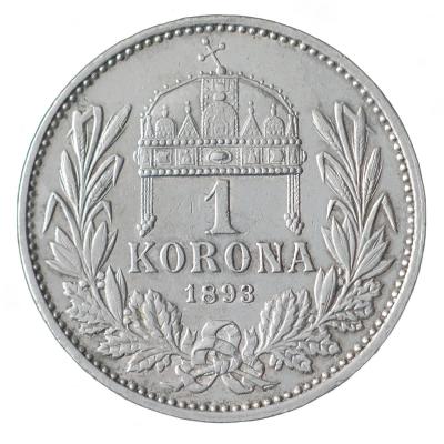 Rakousko-Uhersko - 1 Koruna 1893 K.B. !!!