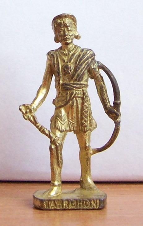 Kovová figurka : Indián Tahrohon SCAME gold - Häuptlinge 2 - Sběratelství