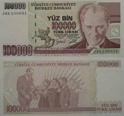Turecko 100 000 lirasi P206-1  UNC