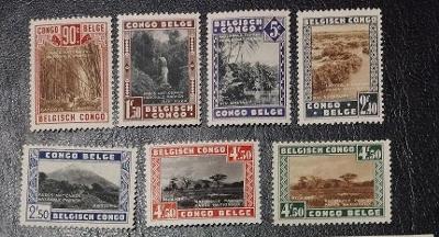 Belgické Kongo 1937/38 ** komplet národné parky mi. 170 + 173-178 