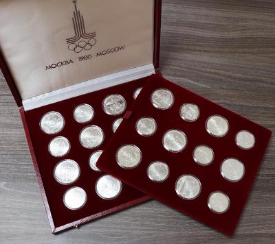 Sada 28 Ks Stříbrných Pamětních Mincí 1980 - Olympiáda Moskva - BK!