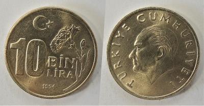 Turecko 10 Bin Lira 1994