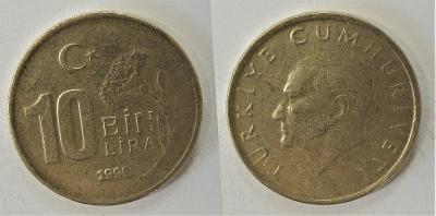 Turecko 10 Bin Lira 1998