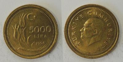Turecko 5000 Lira 1998