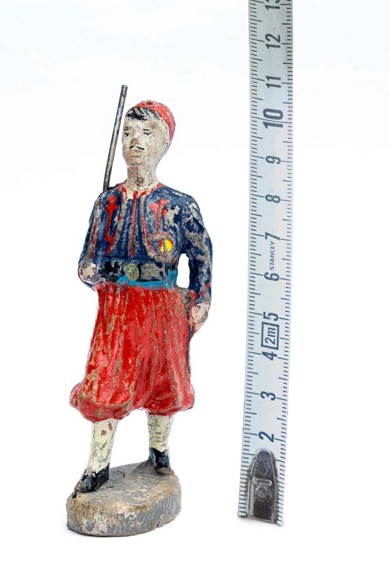 Elastolin: Vzácny starožitný vojačik - Zuave - séria 1:17 (10,5 cm)  - Starožitnosti a umenie