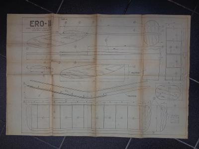 Stavební plán školního modelu kluzáku ERO-II