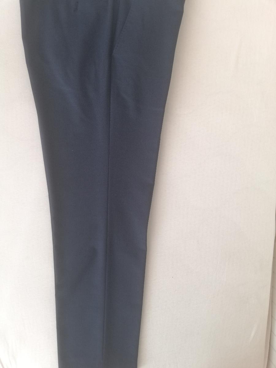 CARL GROSS-Pánske modré, spoločenské nohavice, L - Pánske oblečenie