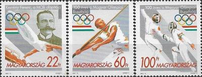Maďarsko 1995 MOV, 100. výročí Mi# 4349-51 Kat 5.50€