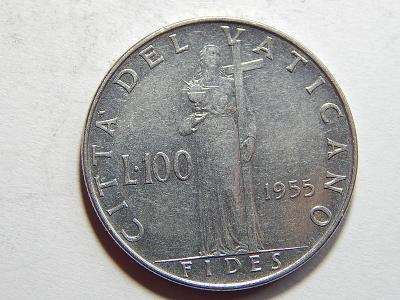 Vatikan 100 Lire 1955 XF-UNC č25714