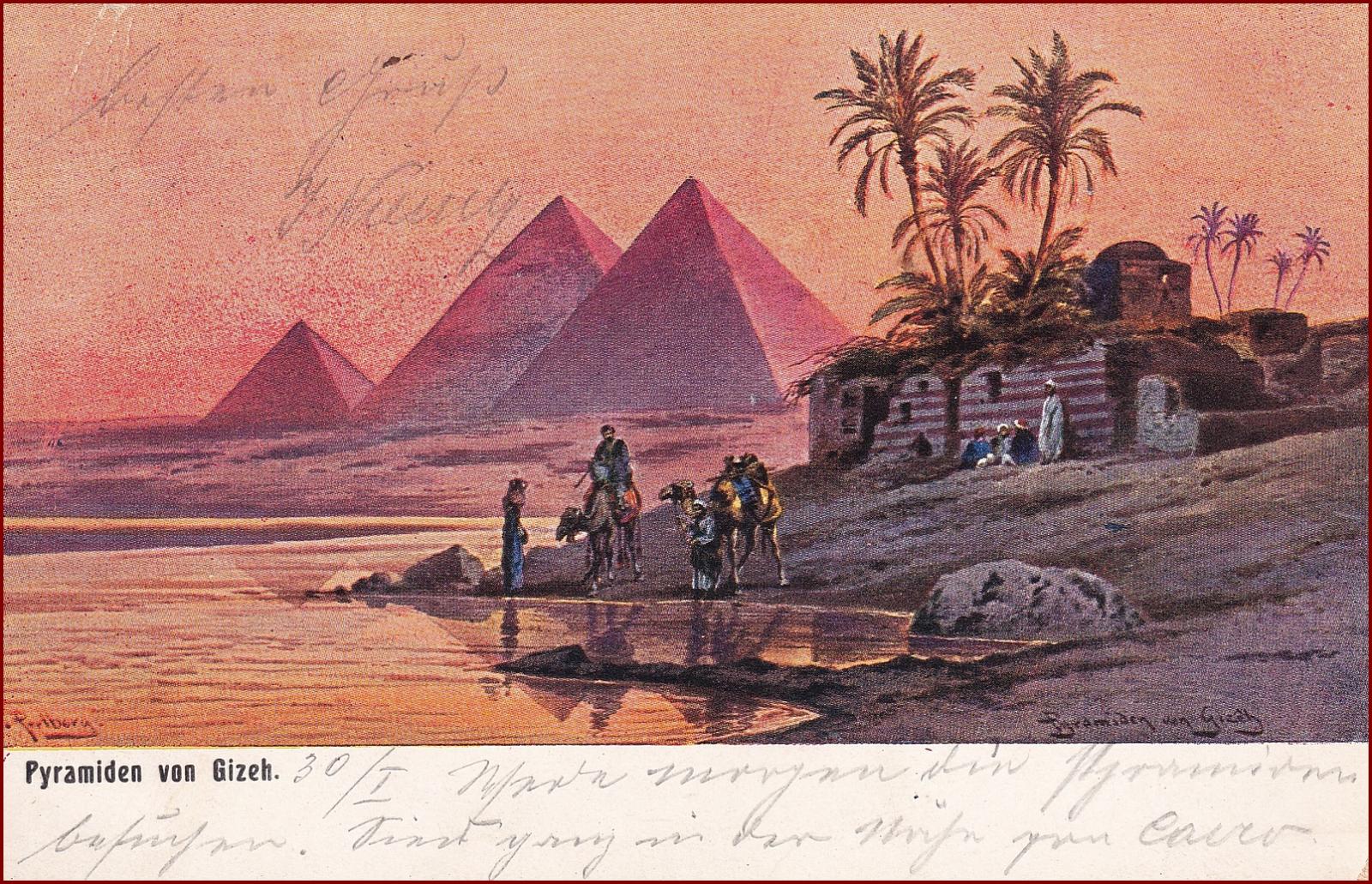 Cairo (Káhira) * Giza, Sfinga, pyramida * Egypt (Afrika) * Z286 - Pohlednice
