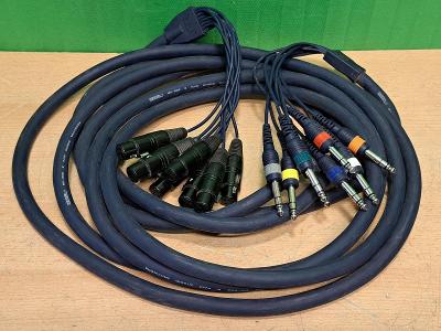 Mikrofonní kabel - 8x jack / 8x XLR samice - DAP MK-822 STUDIO LOM -6m