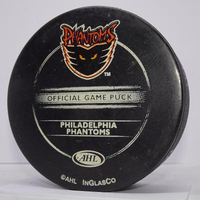 KUP TEĎ ✅️ HOKEJ starý zápasový originál ZÁMOŘÍ PUK AHL Philadelphia 